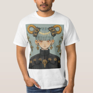 Camiseta Ornamentado Steampunk Fantasy Animy Girl