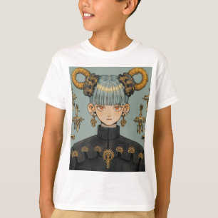 Camiseta Ornamentado Steampunk Fantasy Animy Girl