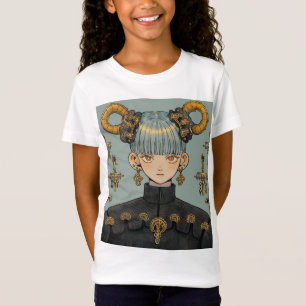 Camiseta Ornamentado Steampunk Fantasy Animy Girl