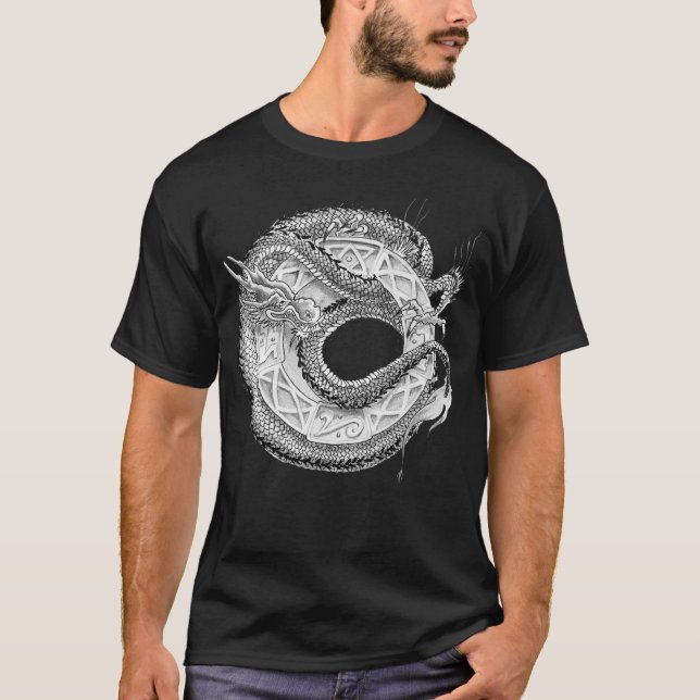 Camiseta Ornamental do dragão (Frente)