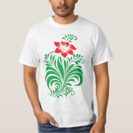 Camiseta Ornamental Floral Flower Design – Elegant