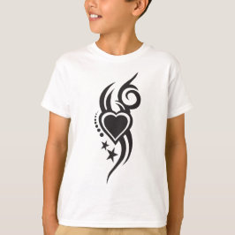 Camiseta Ornamental Floral Heart Tattoo