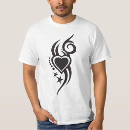 Camiseta Ornamental Floral Heart Tattoo