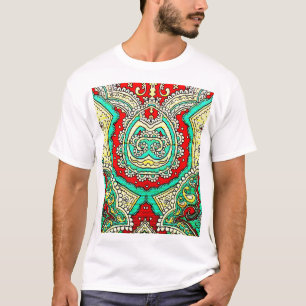 Camiseta Ornamento arabesco neon: estilo 80.
