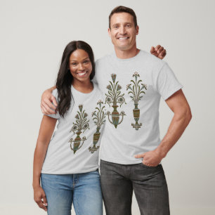 Camiseta Ornamento Artístico Floral Lótus Egípcio Vintage A