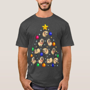 Camiseta Ornamento De Árvore De Natal De Cachorro Gato Para