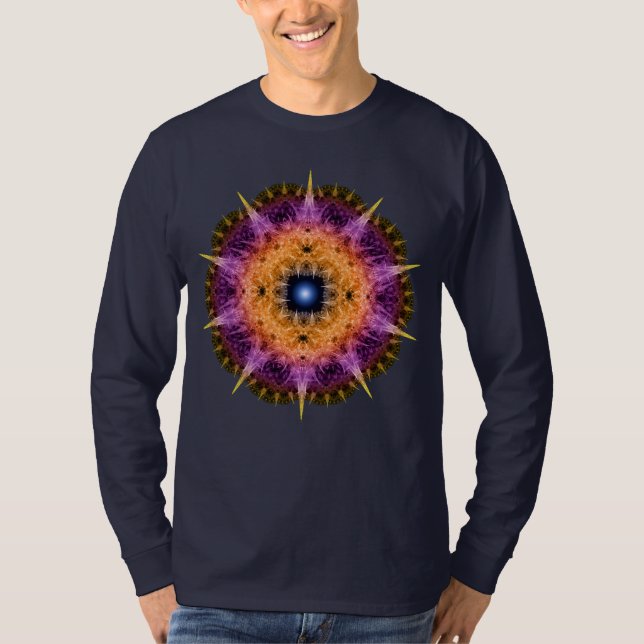 Camiseta Ornamento espinhoso fractal (Frente)