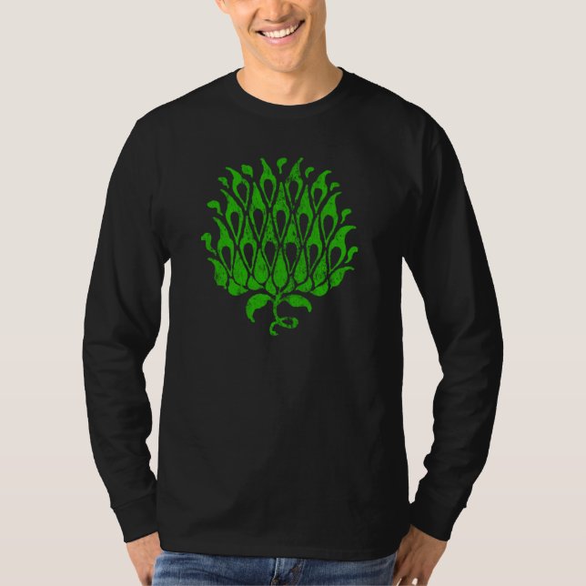Camiseta Ornamento Floral Clássico Ilustração Botânica (Frente)