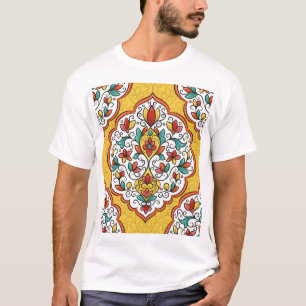 Camiseta Ornamento Floral: Motifs Turcos Indianos.