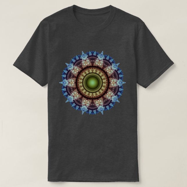 Camiseta Ornamento fractal mágico (Frente do Design)