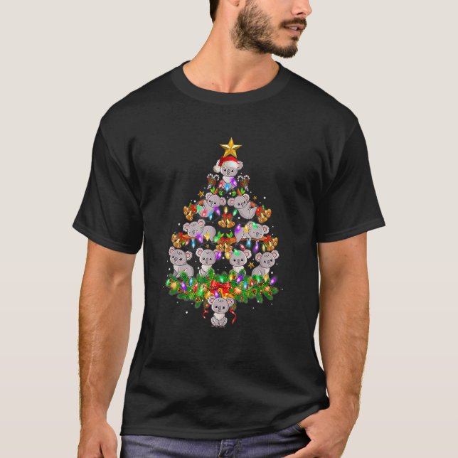 Camiseta Ornamento Koala Decoração Árvore de Natal Tee Xmas (Frente)