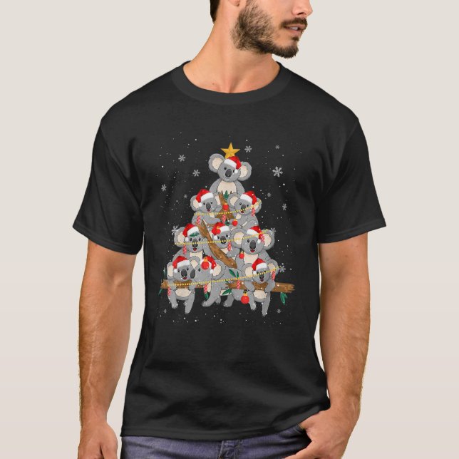 Camiseta Ornamento Koala Decoração Árvore de Natal Tee Xmas (Frente)