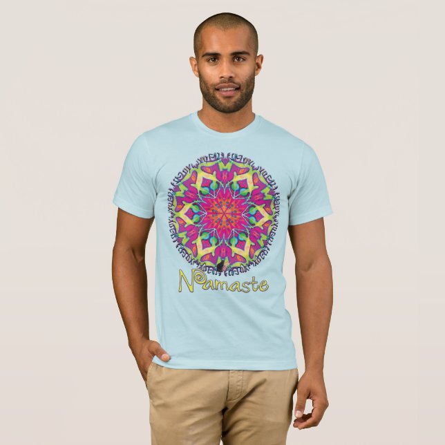 Camiseta Ornate Namaste Caleidoscópio (Frente Completa)