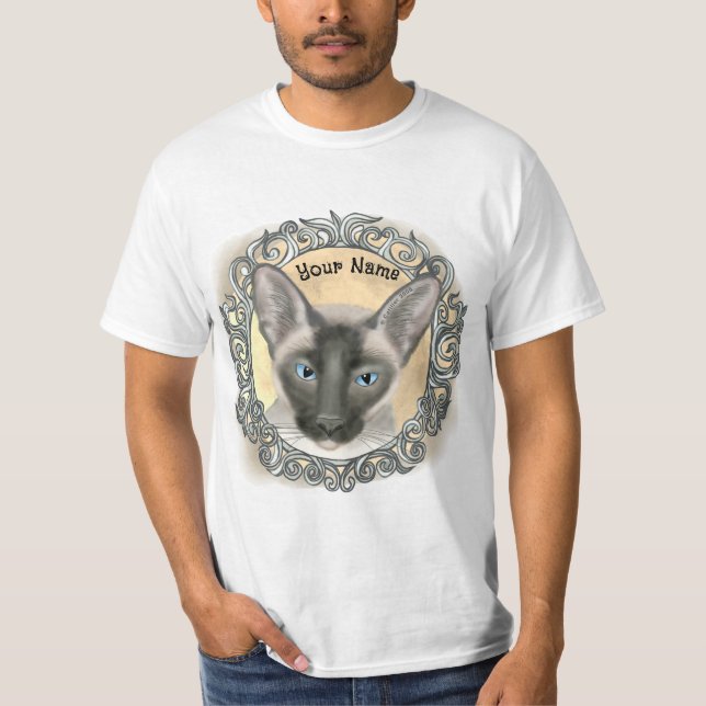 Camiseta Ornate Siamese Cat  (Frente)