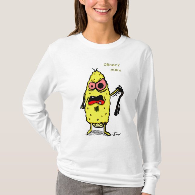 Camiseta Ornery Corn Womens Hooded Sweatshirt (Frente)