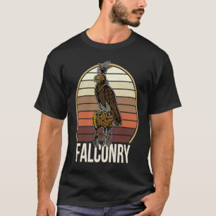 Camiseta Ornitologia Falconry falconer aves caçando passas-