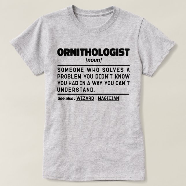 Camiseta Ornitólogo Noun Definition Birdwatch Legal (Frente do Design)