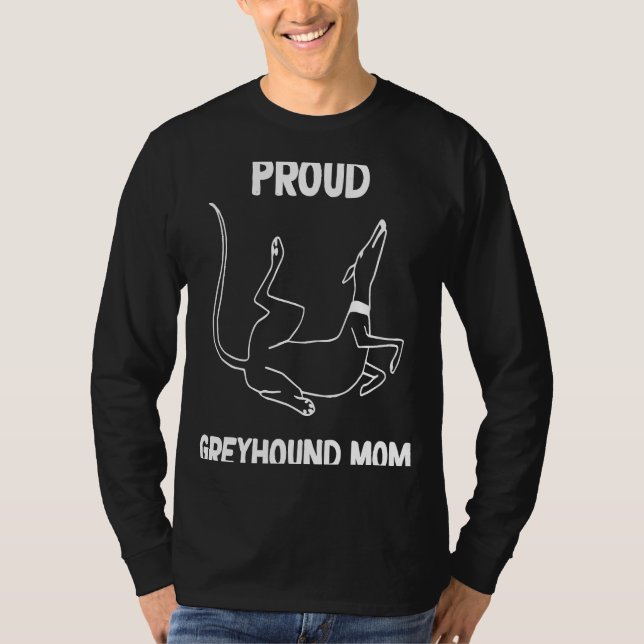 Camiseta Ororgulhosa mãe de Greyhound Roaching 1 (Frente)
