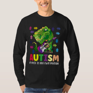 Camiseta Ororgulhoso Autismo Rocha Meu Próprio Ritmo Música