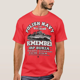 Camiseta ORP Burza Marinho polonês Orgulho polonês