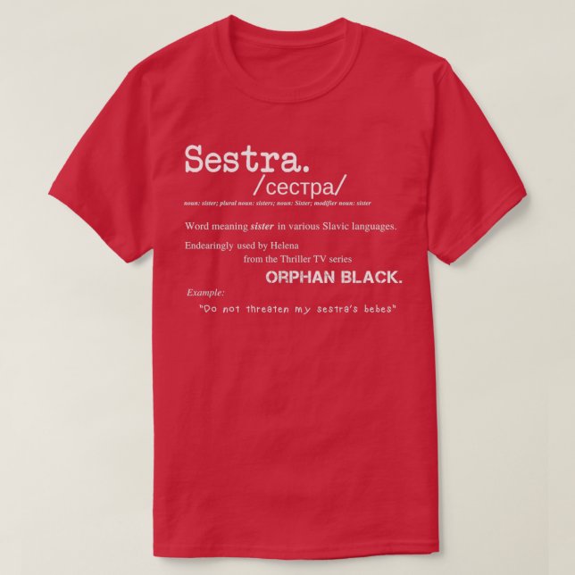 Camiseta Orphan Definition Black (Frente do Design)