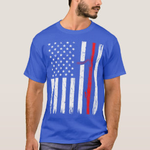 Camiseta Orquestra de Bassoon EUA Bandeira Bassoonista