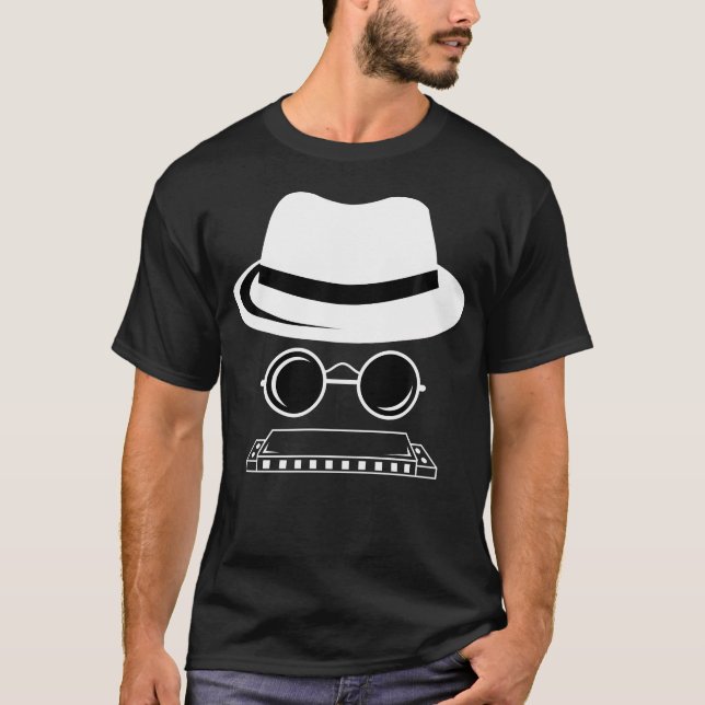 Camiseta Orquestra de Música de Chapéu de Harmônica (Frente)