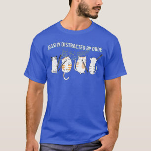 Camiseta Orquestra de Música de Oboísta Engraçada Gato Toca