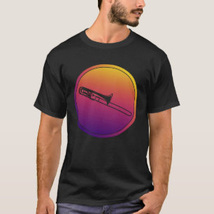 Camiseta Orquestra Synthwave Instrumento Retrowave Trombone