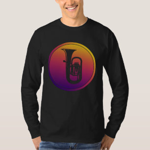 Camiseta Orquestra Synthwave Instrumento Retrowave Tuba Mús