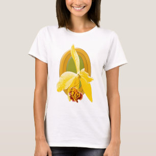 Camiseta Orquídea amarela