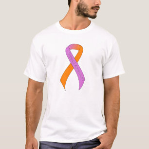 Camiseta Orquídea e consciência alaranjada do apoio da fi