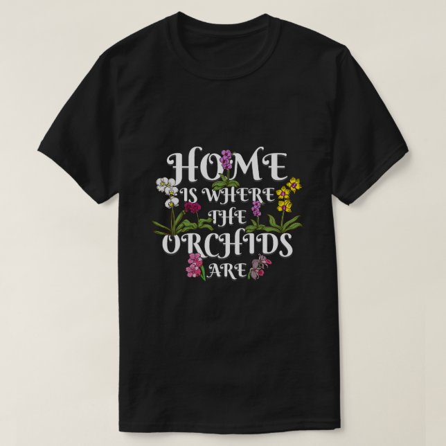 Camiseta Orquídea Flor Mulher Flor Plantas Florestais Sobre (Frente do Design)