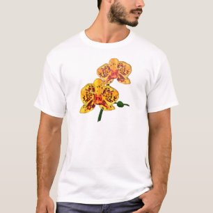 Camiseta Orquídea manchada amarelo do Phalaenopsis