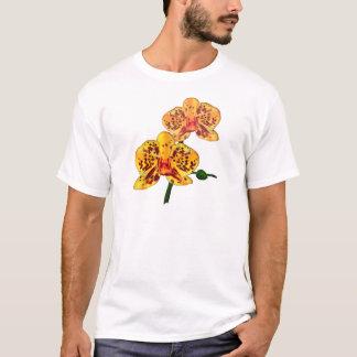 Camiseta Orquídea manchada amarelo do Phalaenopsis