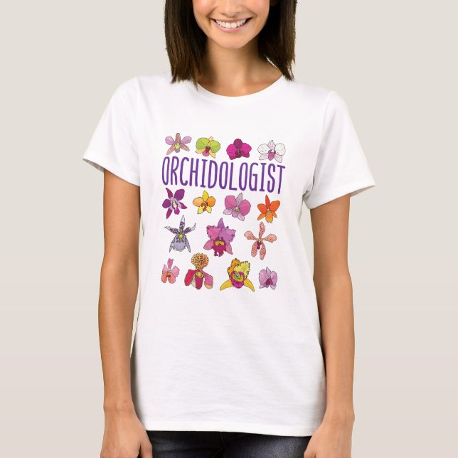Camiseta Orquídea Orquídea Orquídea Flor (Frente)