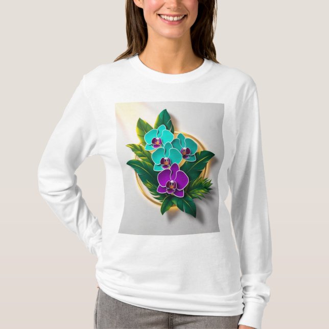 Camiseta Orquídea Pura para Mulheres Para a mulher (Frente)