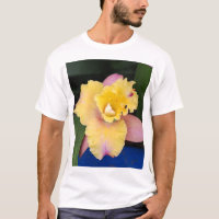 Orquídea rosa pastel e amarela