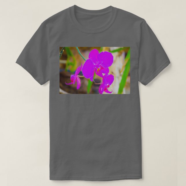 Camiseta Orquídea Roxa (Frente do Design)