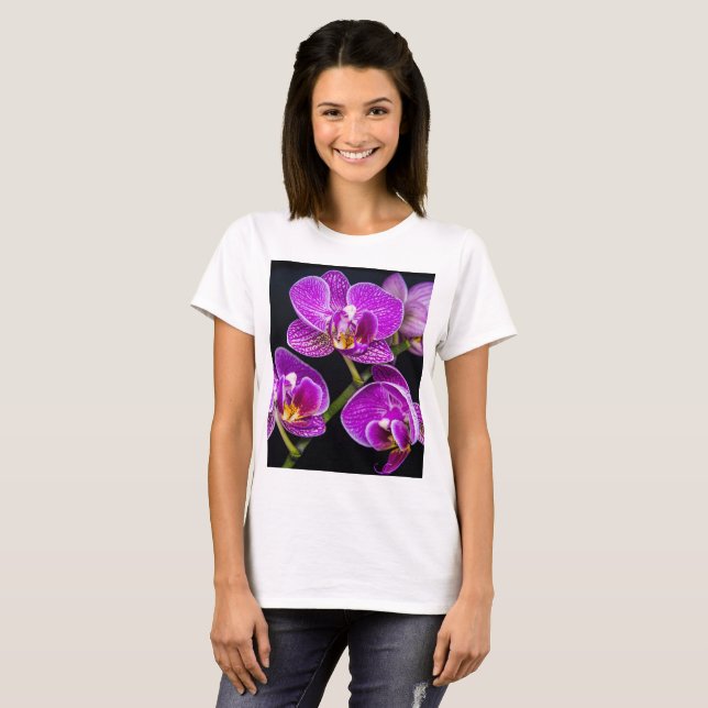 Camiseta Orquídea roxa (Frente Completa)