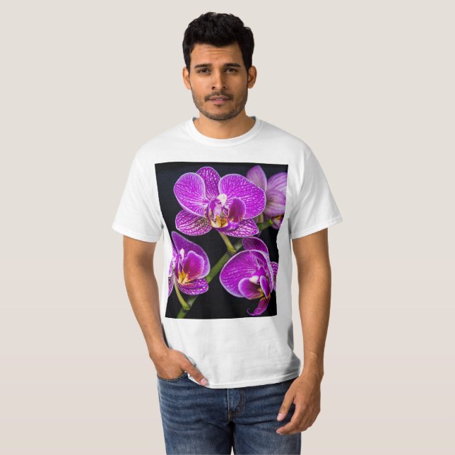 Camiseta Orquídea roxa (Frente Completa)