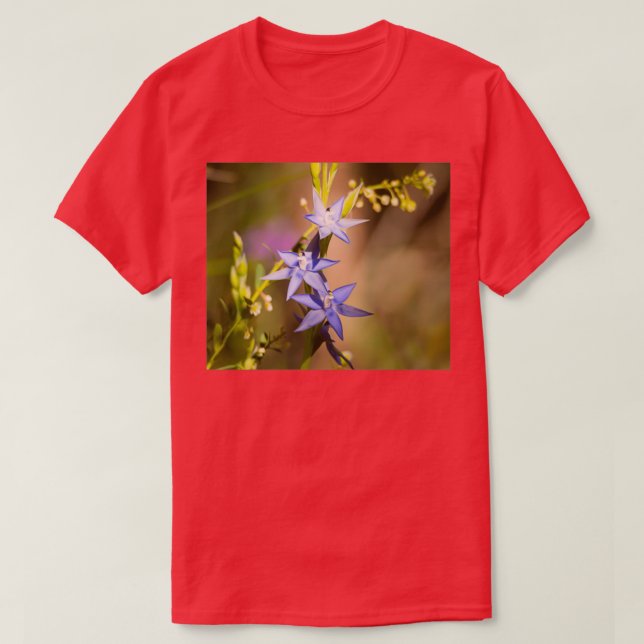 Camiseta Orquídea Sol Azul 1 (Frente do Design)