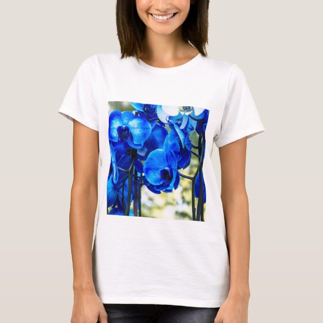 Camiseta Orquídeas azuis (Frente)