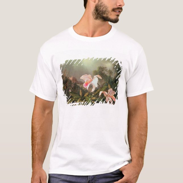 Camiseta Orquídeas da selva e colibris, 1872 (Frente)