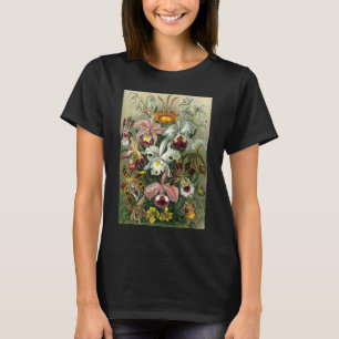 Camiseta Orquídeas de Ernst Haeckel, Flores Vintage da Flor