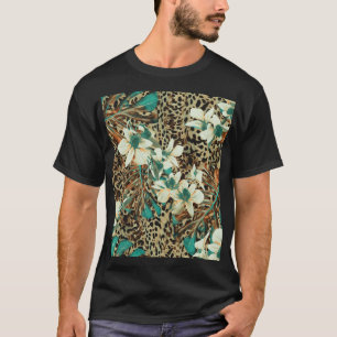 Camiseta Orquídeas - Ilustração Sem Costura Floral
