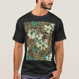 Camiseta Orquídeas - Ilustração Sem Costura Floral