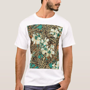 Camiseta Orquídeas - Ilustração Sem Costura Floral