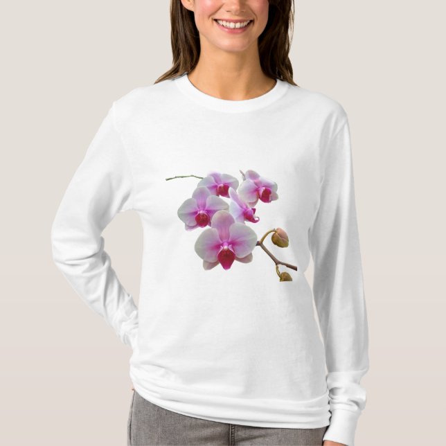 Camiseta Orquídeas-Mama rosa - Phalaenopsis (Frente)