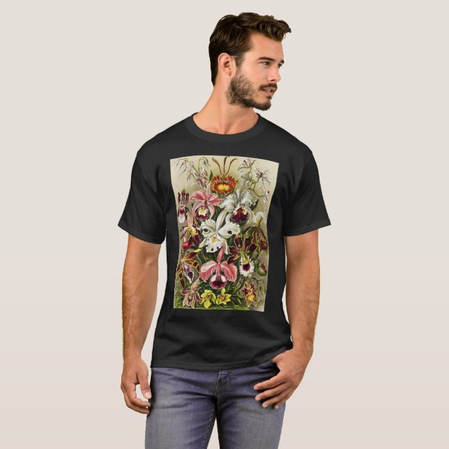 Camiseta Orquídeas, Orquídeas Denusblumen Ernst Haeckel (Frente Completa)
